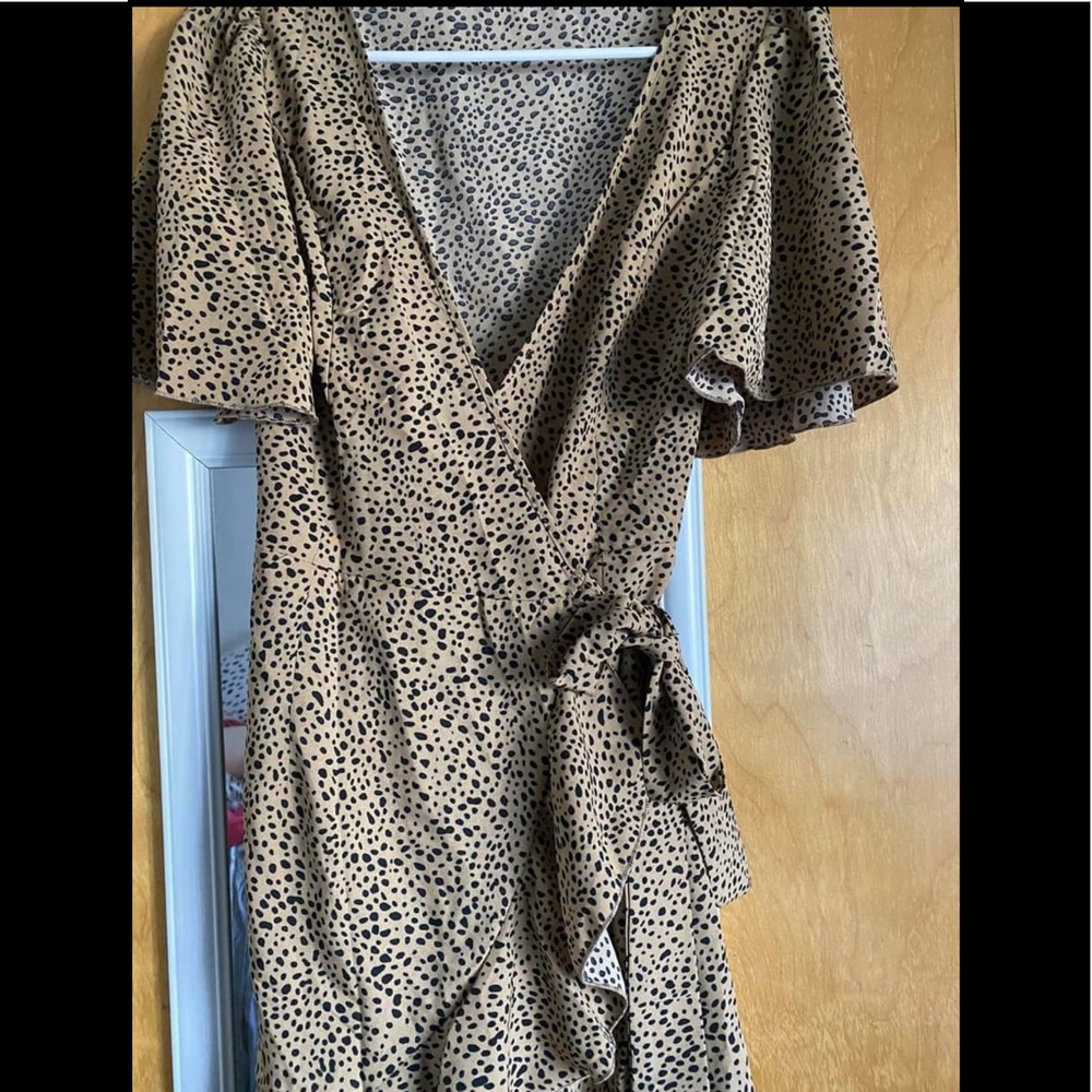 Shein tie wrap dress